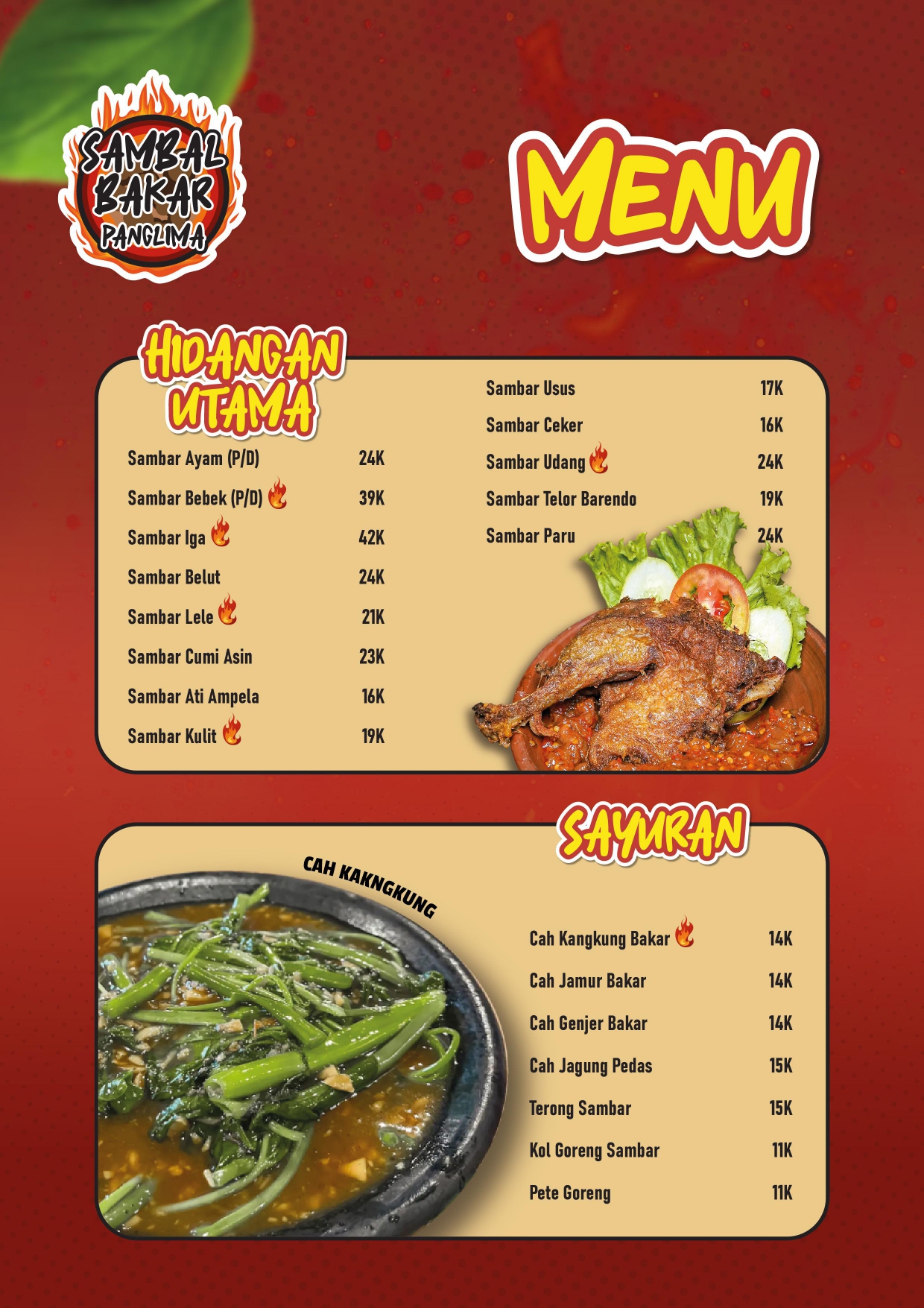 Menu Sambal Bakar Panglima
        
